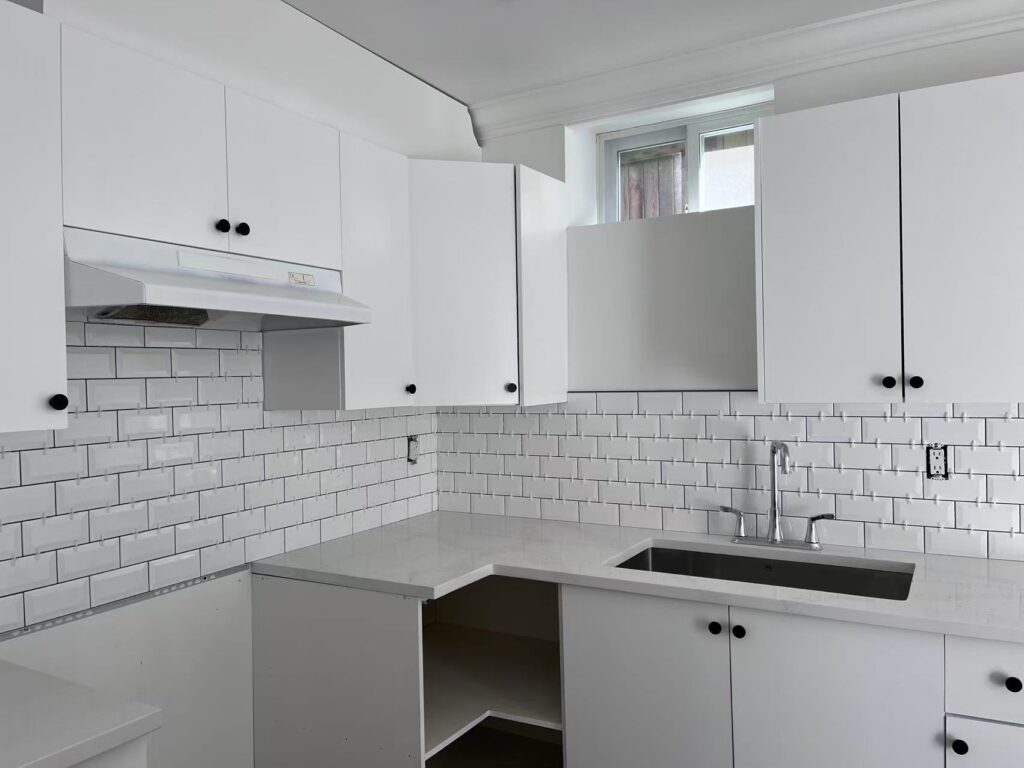 Kitchen tile installation